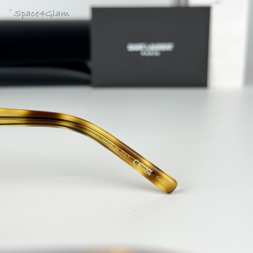 NEW Saint Laurent SL276 MICA 022 Havana Yellow Cat Eye Women Sunglasses - Picture 10 of 12
